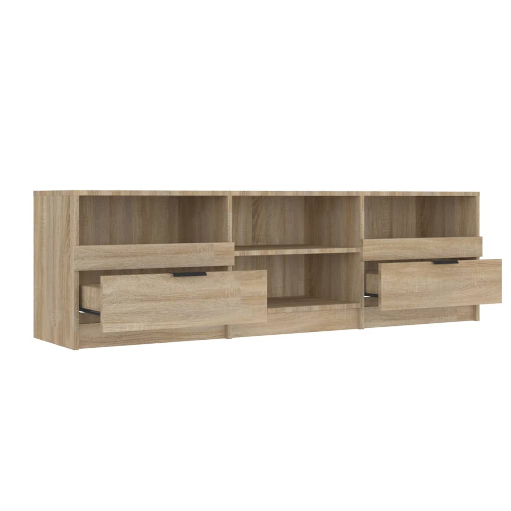 Tv-meubel 150x33,5x45 cm bewerkt hout sonoma eikenkleurig is nu te koop bij PeponiXL, paradijselijk wonen!