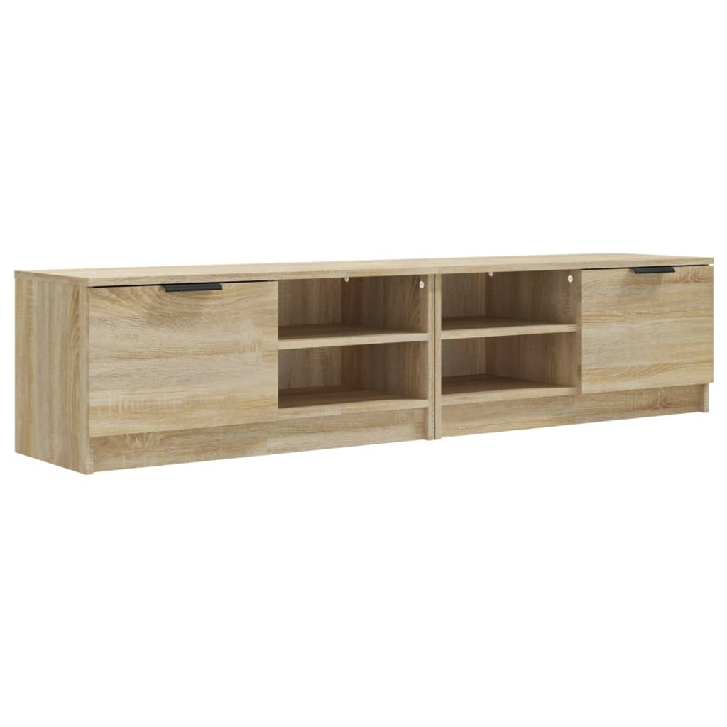 Tv-meubels 2 st 80x35x36,5 cm bewerkt hout sonoma eikenkleurig is nu te koop bij PeponiXL, paradijselijk wonen!