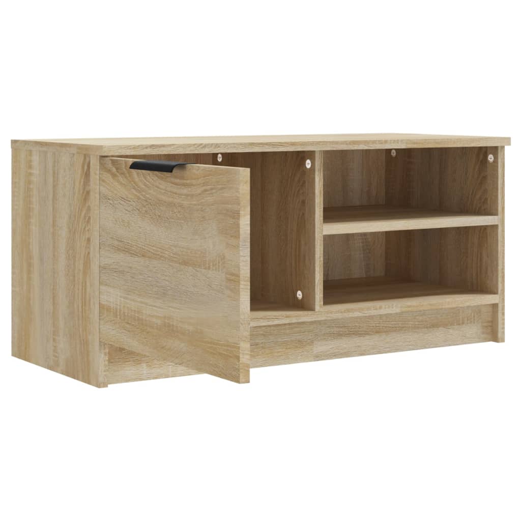 Tv-meubels 2 st 80x35x36,5 cm bewerkt hout sonoma eikenkleurig is nu te koop bij PeponiXL, paradijselijk wonen!