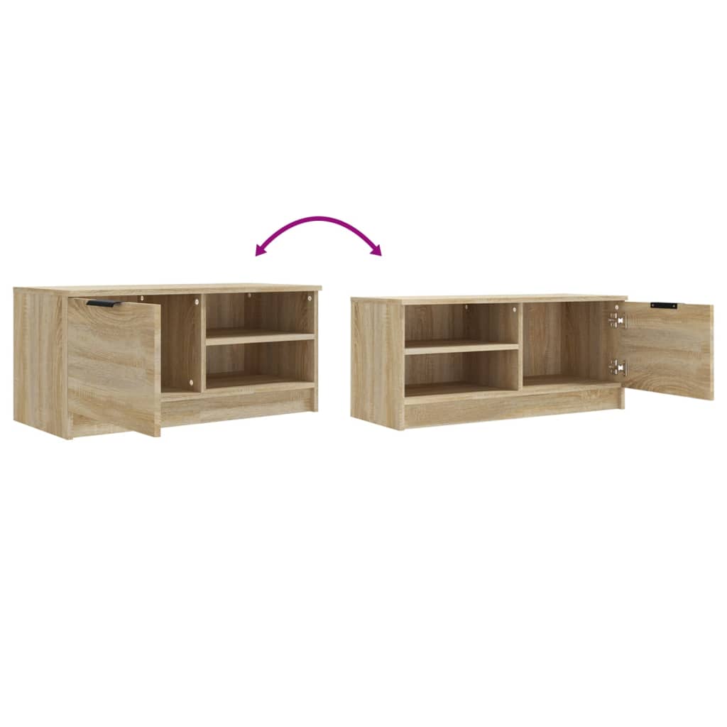 Tv-meubels 2 st 80x35x36,5 cm bewerkt hout sonoma eikenkleurig is nu te koop bij PeponiXL, paradijselijk wonen!
