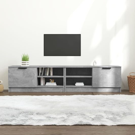 Tv-meubels 2 st 80x35x36,5 cm bewerkt hout betongrijs is nu te koop bij PeponiXL, paradijselijk wonen!