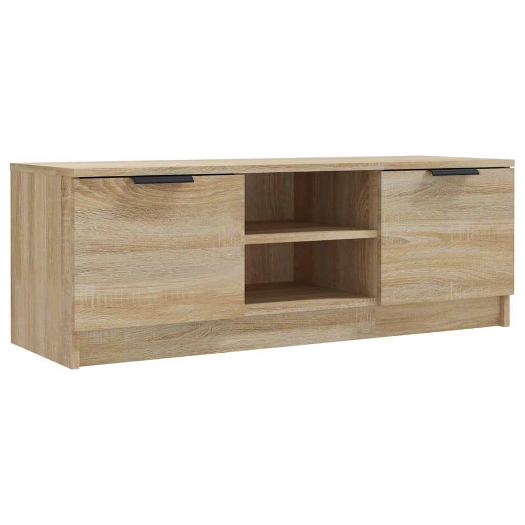 Tv-meubel 102x35x36,5 cm bewerkt hout sonoma eikenkleurig is nu te koop bij PeponiXL, paradijselijk wonen!