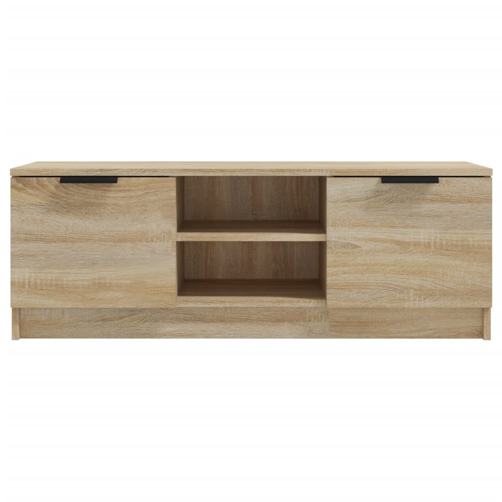 Tv-meubel 102x35x36,5 cm bewerkt hout sonoma eikenkleurig is nu te koop bij PeponiXL, paradijselijk wonen!