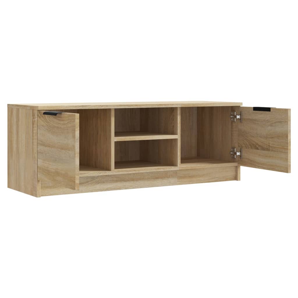 Tv-meubel 102x35x36,5 cm bewerkt hout sonoma eikenkleurig is nu te koop bij PeponiXL, paradijselijk wonen!