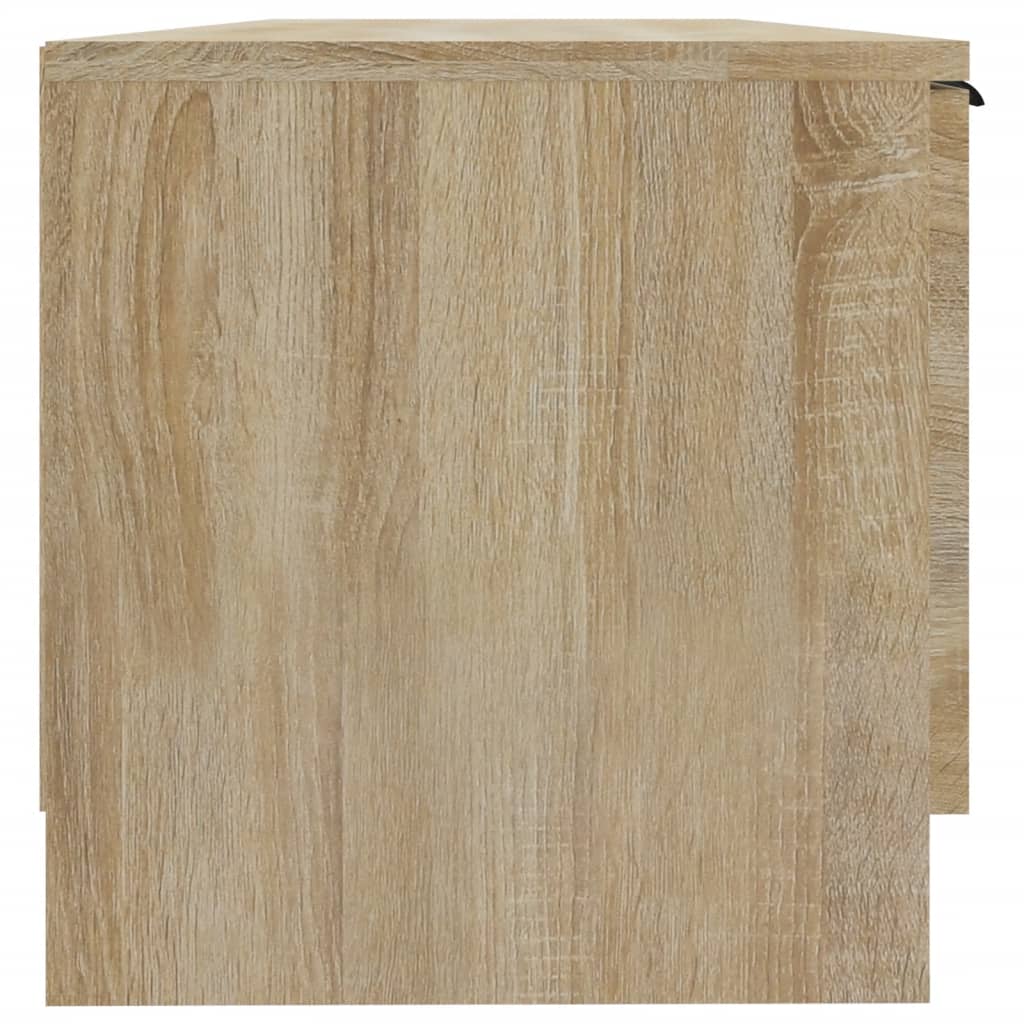 Tv-meubel 102x35x36,5 cm bewerkt hout sonoma eikenkleurig is nu te koop bij PeponiXL, paradijselijk wonen!