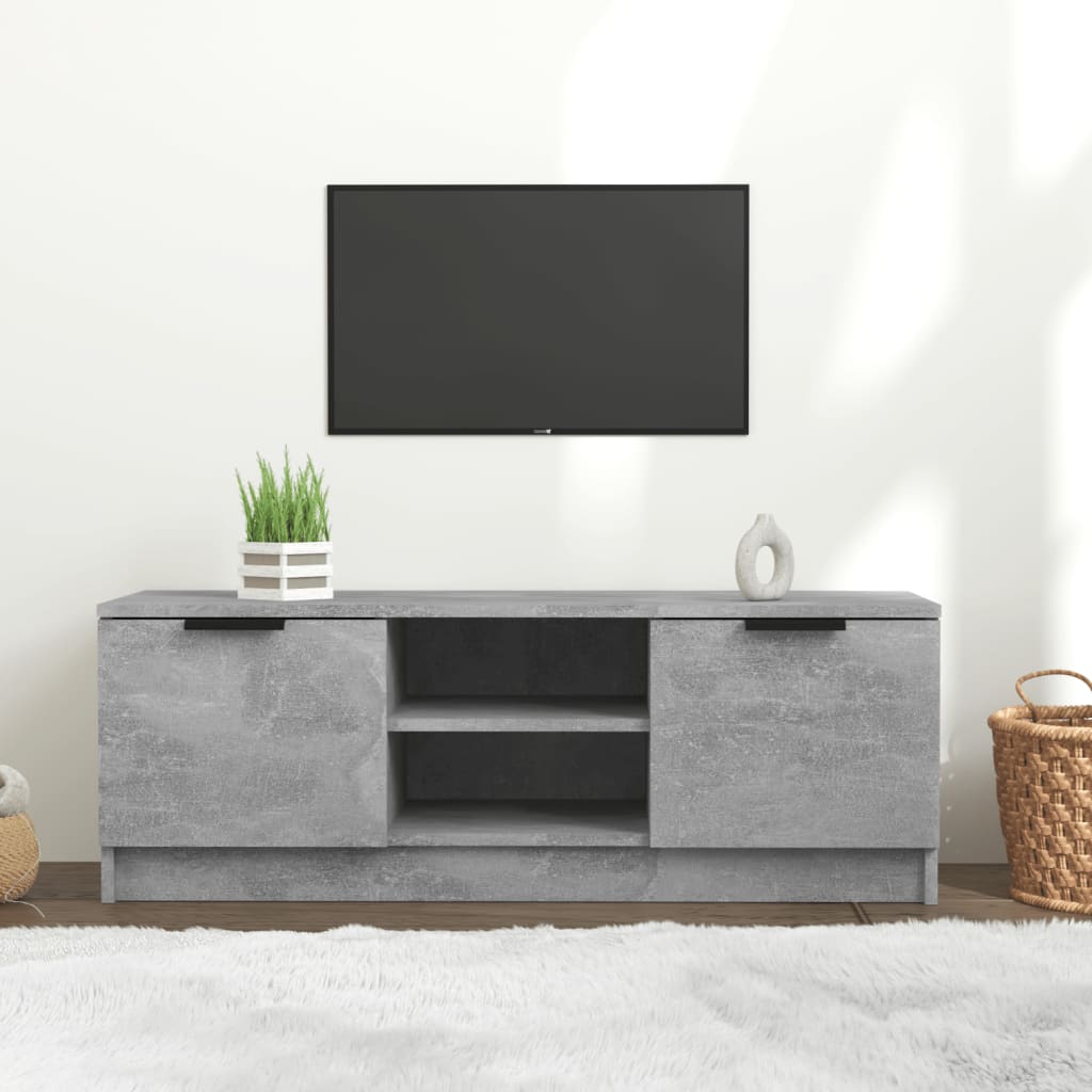Tv-meubel 102x35x36,5 cm bewerkt hout betongrijs is nu te koop bij PeponiXL, paradijselijk wonen!