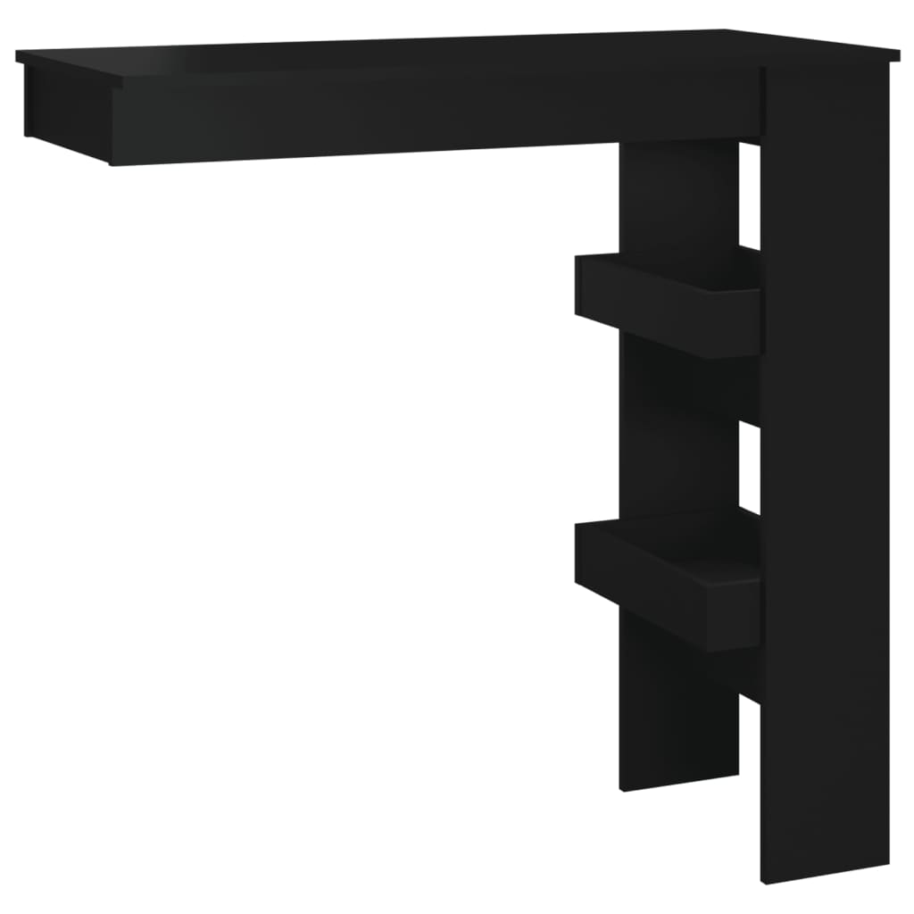 Bartafel wandgemonteerd 102x45x103,5 cm bewerkt hout zwart is nu te koop bij PeponiXL, paradijselijk wonen!