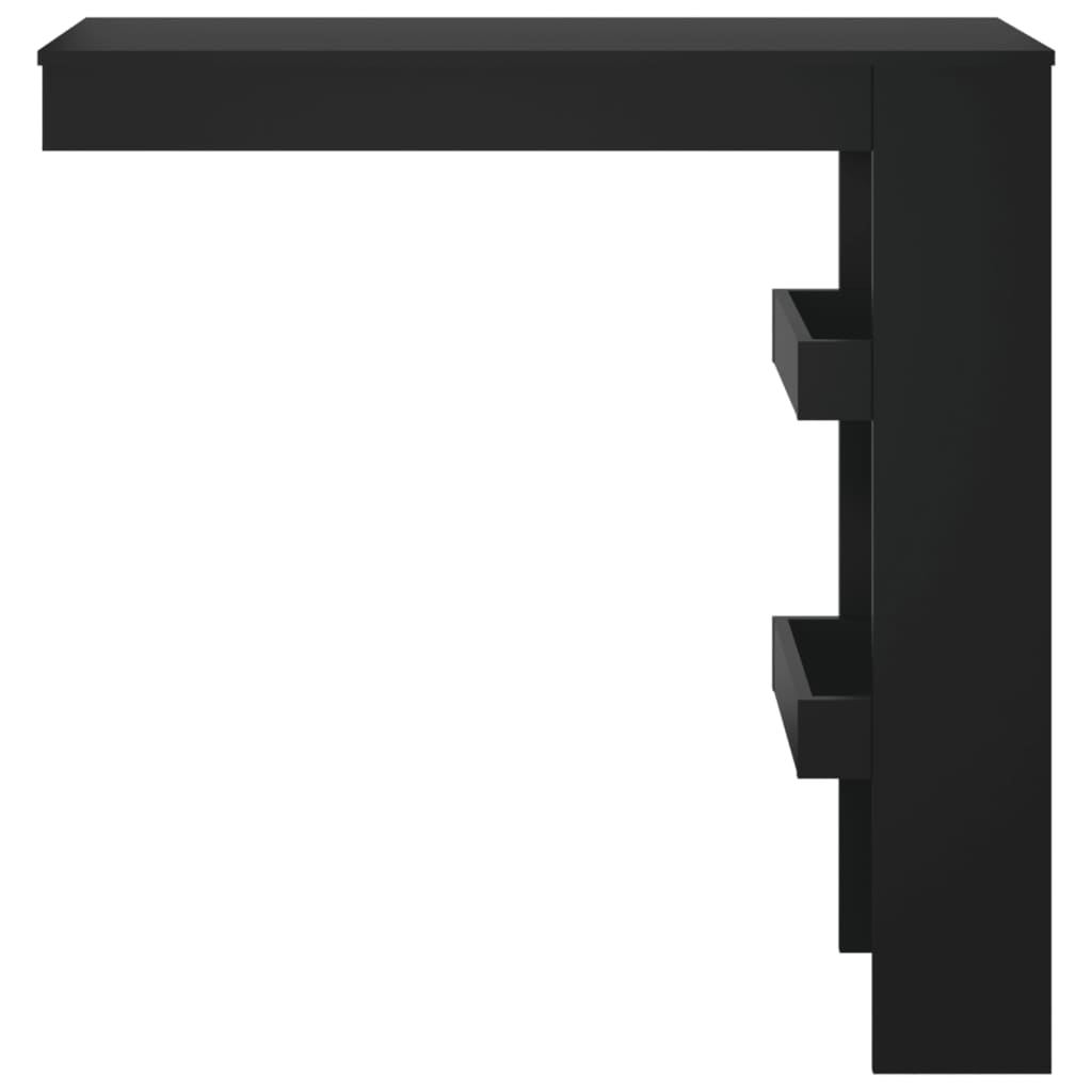 Bartafel wandgemonteerd 102x45x103,5 cm bewerkt hout zwart is nu te koop bij PeponiXL, paradijselijk wonen!