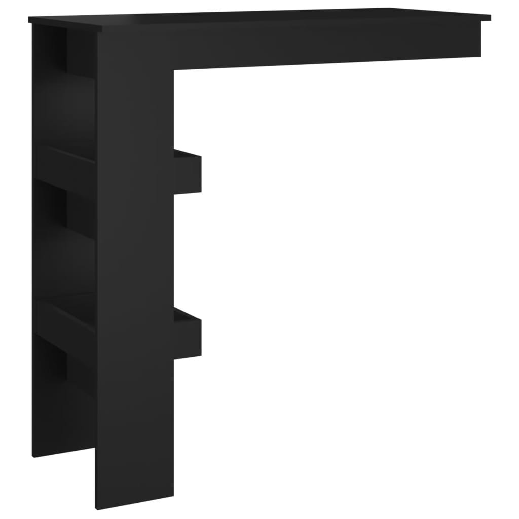 Bartafel wandgemonteerd 102x45x103,5 cm bewerkt hout zwart is nu te koop bij PeponiXL, paradijselijk wonen!