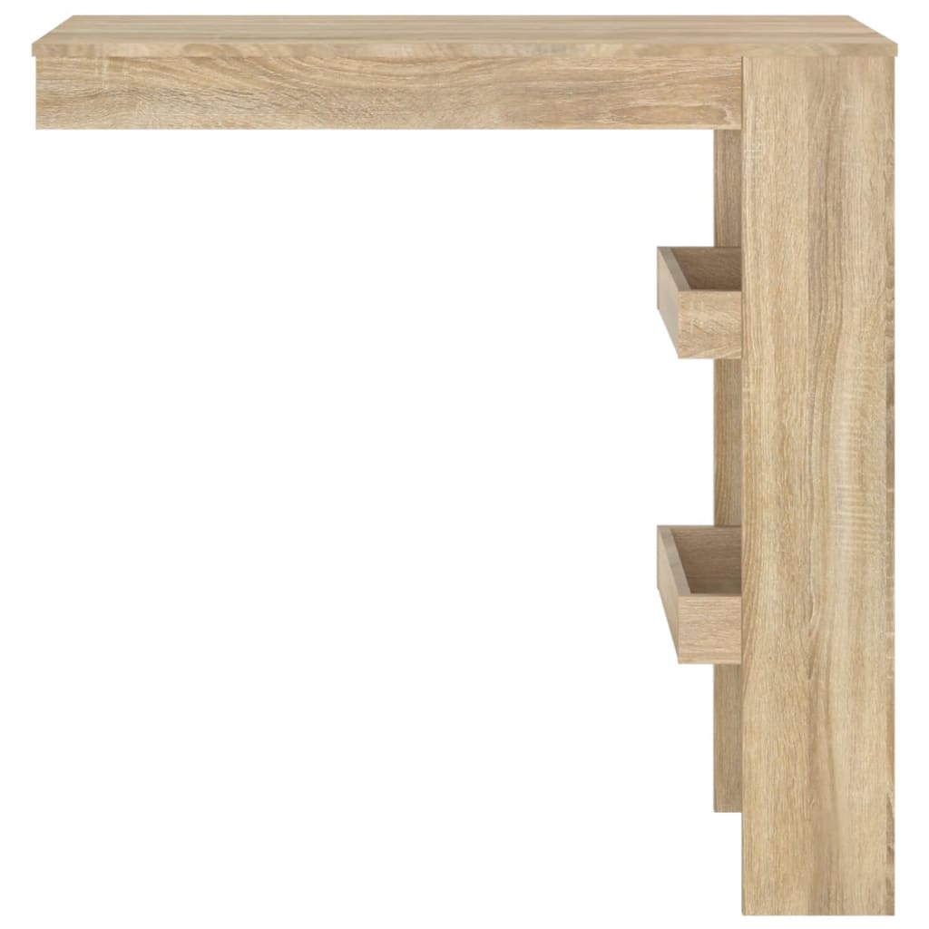 Bartafel wandgemonteerd 102x45x103,5 cm bewerkt hout eikenkleur is nu te koop bij PeponiXL, paradijselijk wonen!