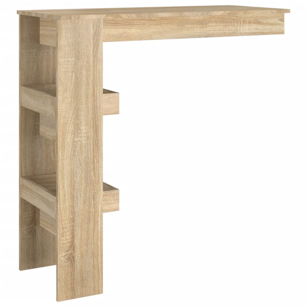 Bartafel wandgemonteerd 102x45x103,5 cm bewerkt hout eikenkleur is nu te koop bij PeponiXL, paradijselijk wonen!