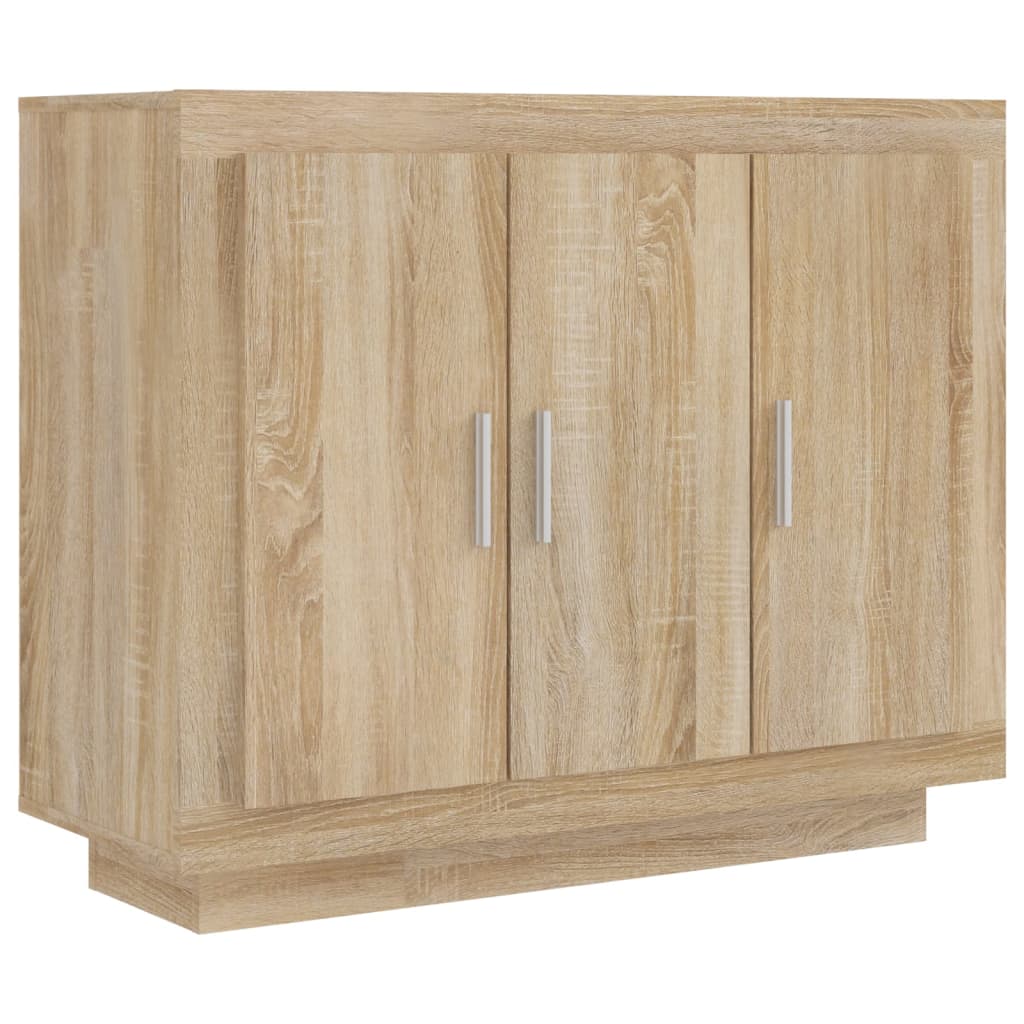 Dressoir 92x35x75 cm bewerkt hout sonoma eikenkleurig is nu te koop bij PeponiXL, paradijselijk wonen!