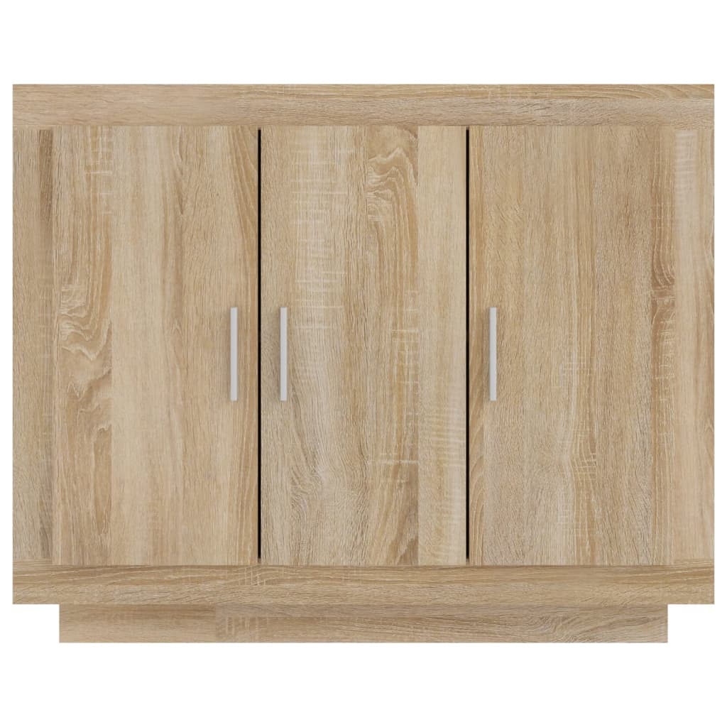 Dressoir 92x35x75 cm bewerkt hout sonoma eikenkleurig is nu te koop bij PeponiXL, paradijselijk wonen!