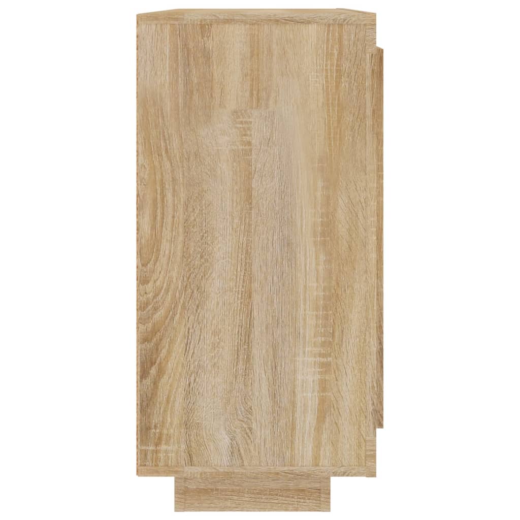 Dressoir 92x35x75 cm bewerkt hout sonoma eikenkleurig is nu te koop bij PeponiXL, paradijselijk wonen!