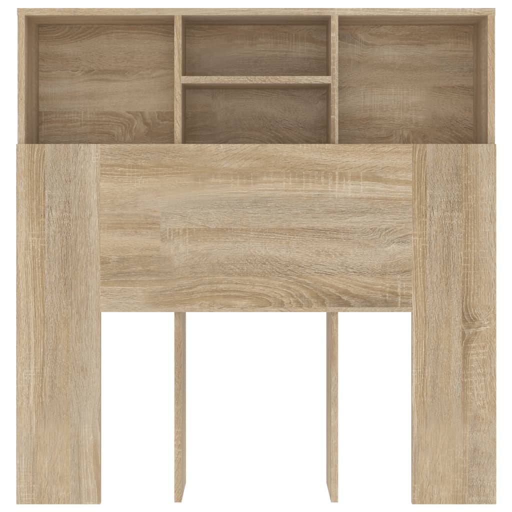 Hoofdbordkast 100x19x103,5 cm sonoma eikenkleurig is nu te koop bij PeponiXL, paradijselijk wonen!