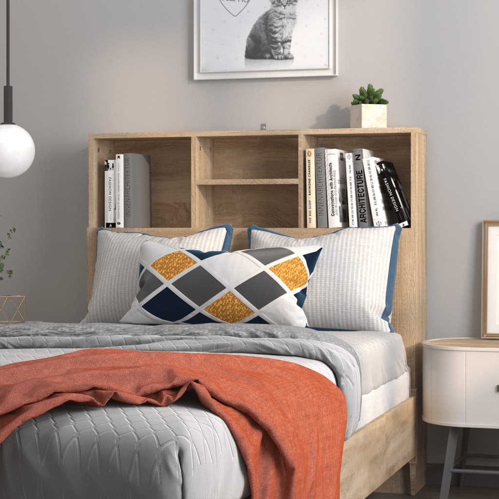 Hoofdbordkast 100x19x103,5 cm sonoma eikenkleurig is nu te koop bij PeponiXL, paradijselijk wonen!