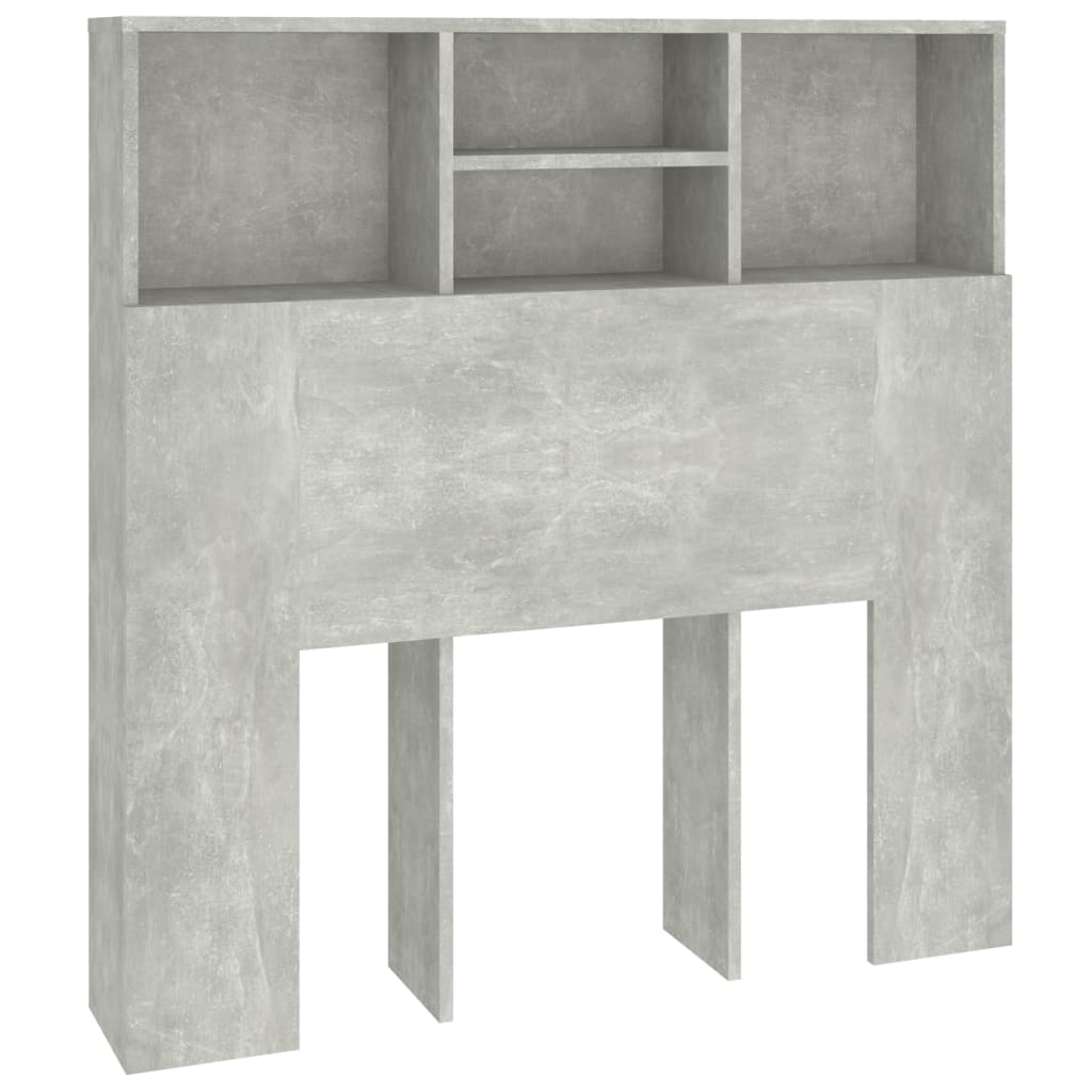 Hoofdbordkast 100x19x103,5 cm betongrijs is nu te koop bij PeponiXL, paradijselijk wonen!