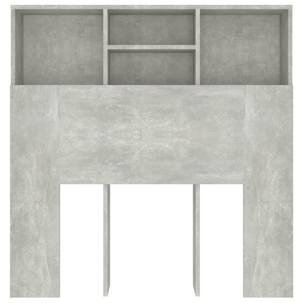 Hoofdbordkast 100x19x103,5 cm betongrijs is nu te koop bij PeponiXL, paradijselijk wonen!