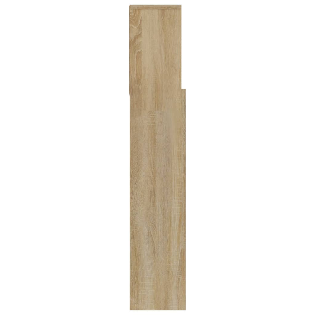 Hoofdbordkast 180x19x103,5 cm sonoma eikenkleurig is nu te koop bij PeponiXL, paradijselijk wonen!