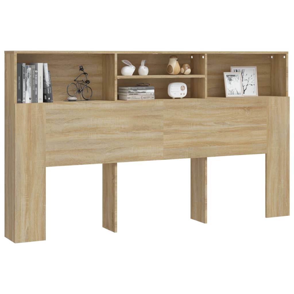 Hoofdbordkast 180x19x103,5 cm sonoma eikenkleurig is nu te koop bij PeponiXL, paradijselijk wonen!