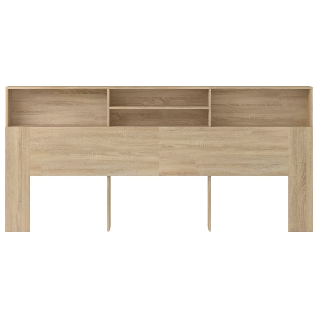 Hoofdbordkast 220x19x103,5 cm sonoma eikenkleurig is nu te koop bij PeponiXL, paradijselijk wonen!