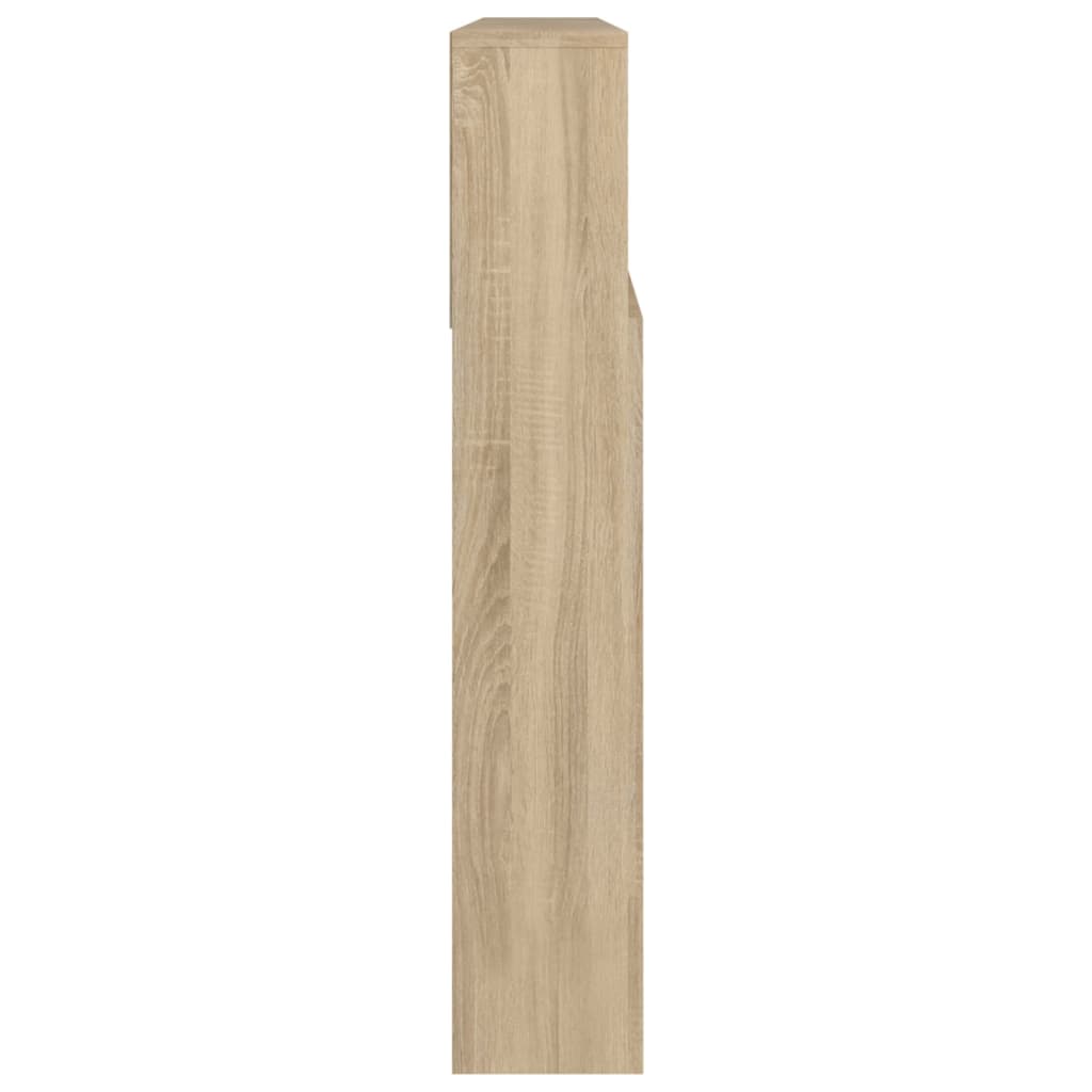 Hoofdbordkast 220x19x103,5 cm sonoma eikenkleurig is nu te koop bij PeponiXL, paradijselijk wonen!