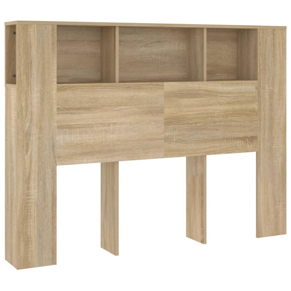 Hoofdbordkast 140x18,5x104,5 cm sonoma eikenkleurig is nu te koop bij PeponiXL, paradijselijk wonen!