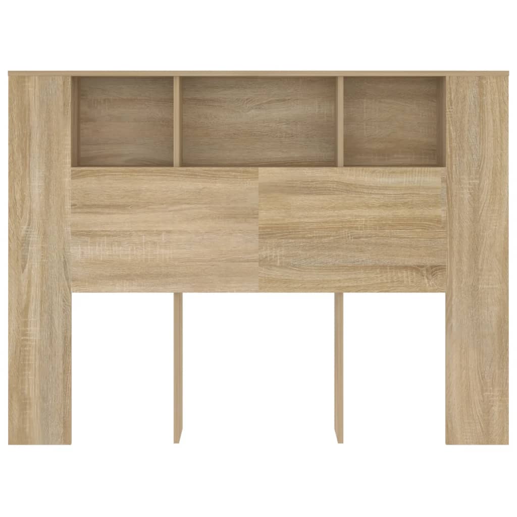 Hoofdbordkast 140x18,5x104,5 cm sonoma eikenkleurig is nu te koop bij PeponiXL, paradijselijk wonen!