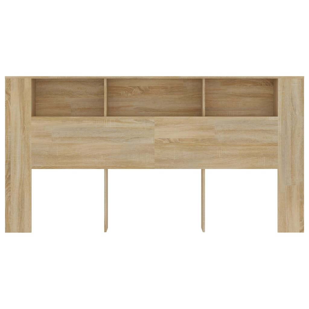 Hoofdbordkast 200x18,5x104,5 cm sonoma eikenkleurig is nu te koop bij PeponiXL, paradijselijk wonen!