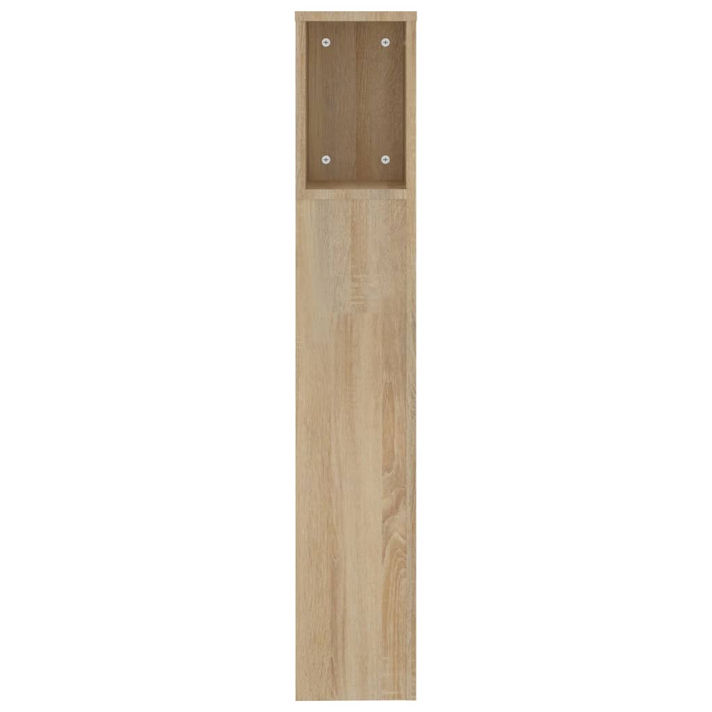 Hoofdbordkast 200x18,5x104,5 cm sonoma eikenkleurig is nu te koop bij PeponiXL, paradijselijk wonen!