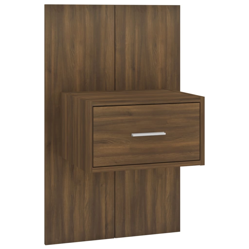 Nachtkastjes 2 st wandgemonteerd bruin eikenkleur is nu te koop bij PeponiXL, paradijselijk wonen!