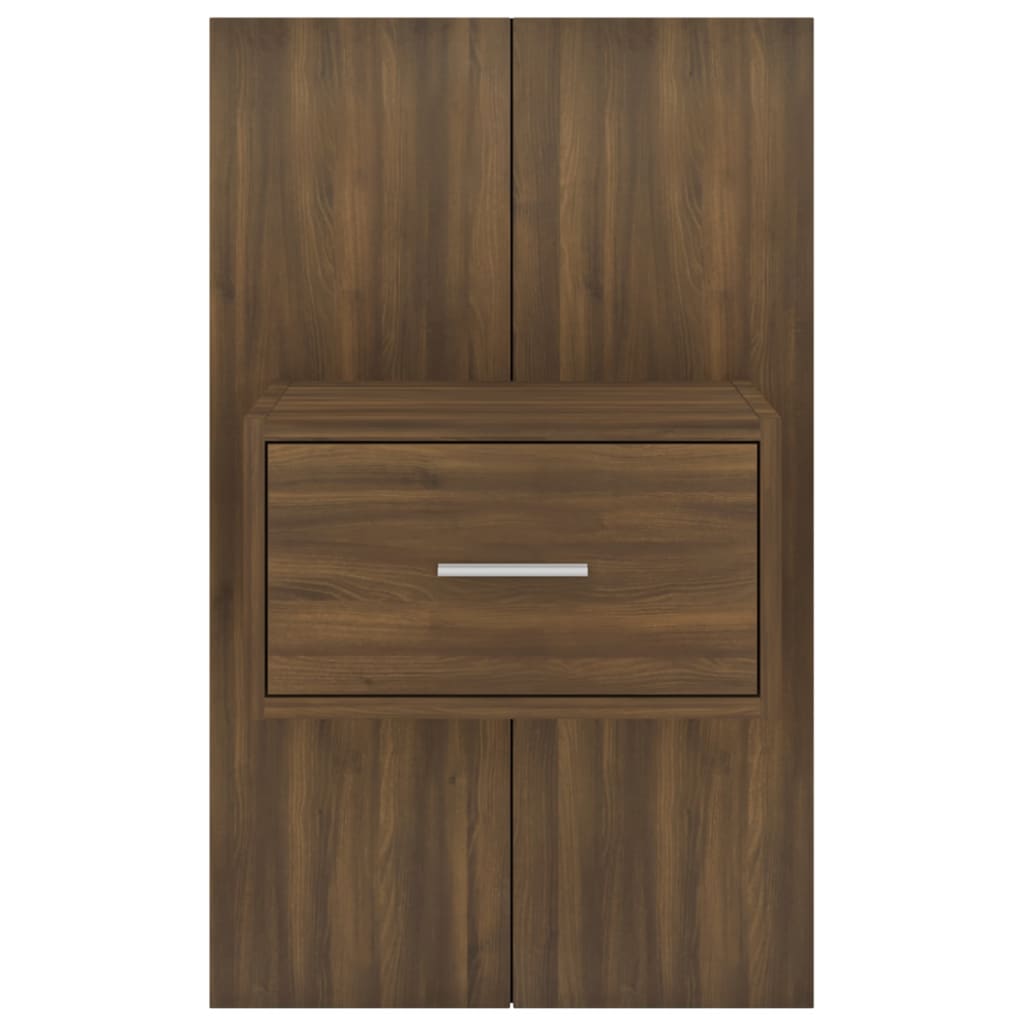 Nachtkastjes 2 st wandgemonteerd bruin eikenkleur is nu te koop bij PeponiXL, paradijselijk wonen!