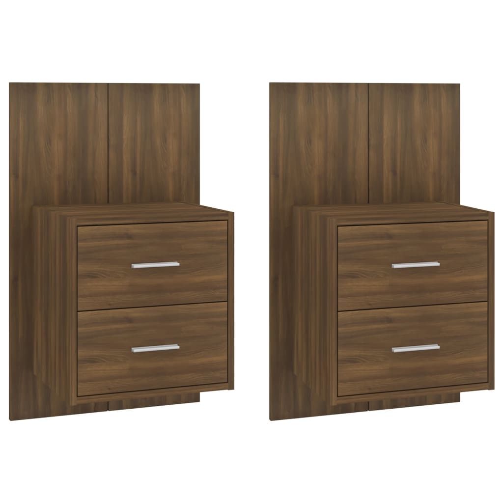 Nachtkastjes 2 st wandgemonteerd bruin eikenkleur is nu te koop bij PeponiXL, paradijselijk wonen!