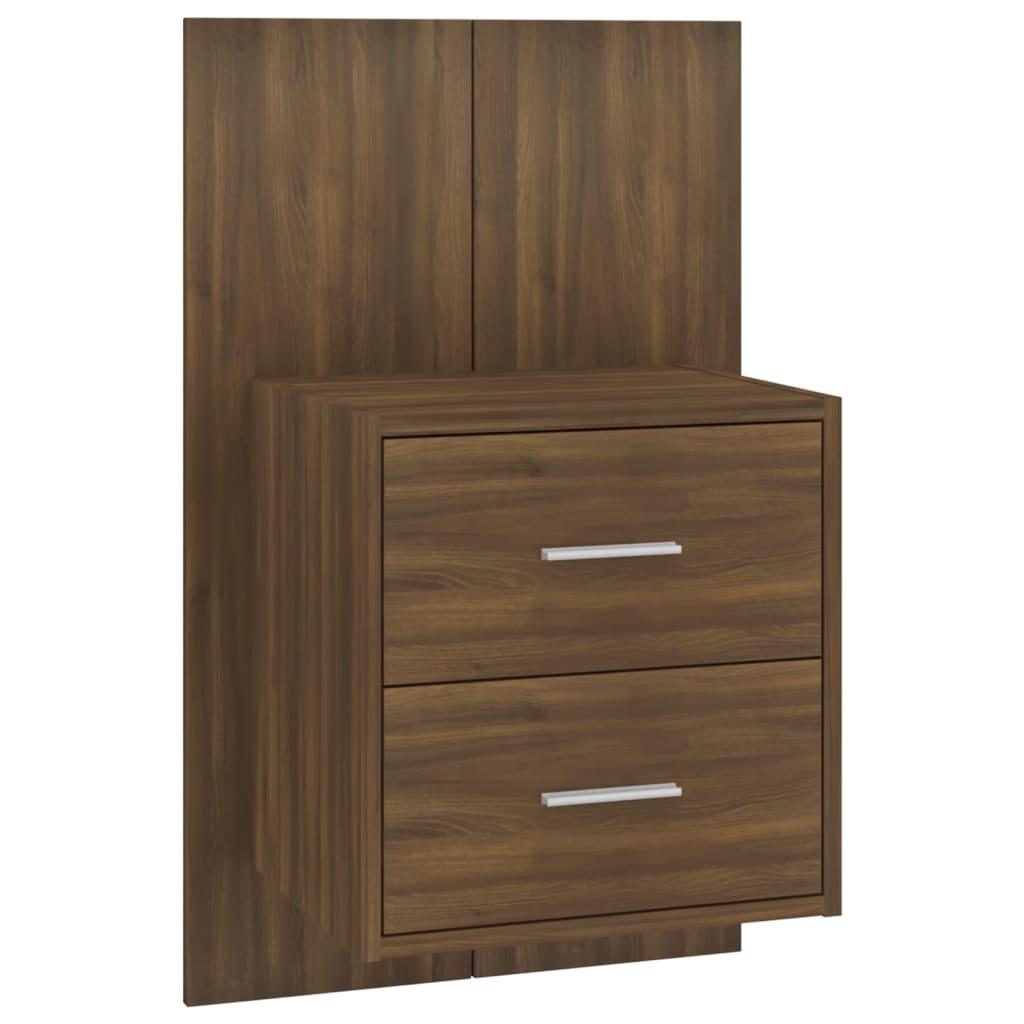 Nachtkastjes 2 st wandgemonteerd bruin eikenkleur is nu te koop bij PeponiXL, paradijselijk wonen!