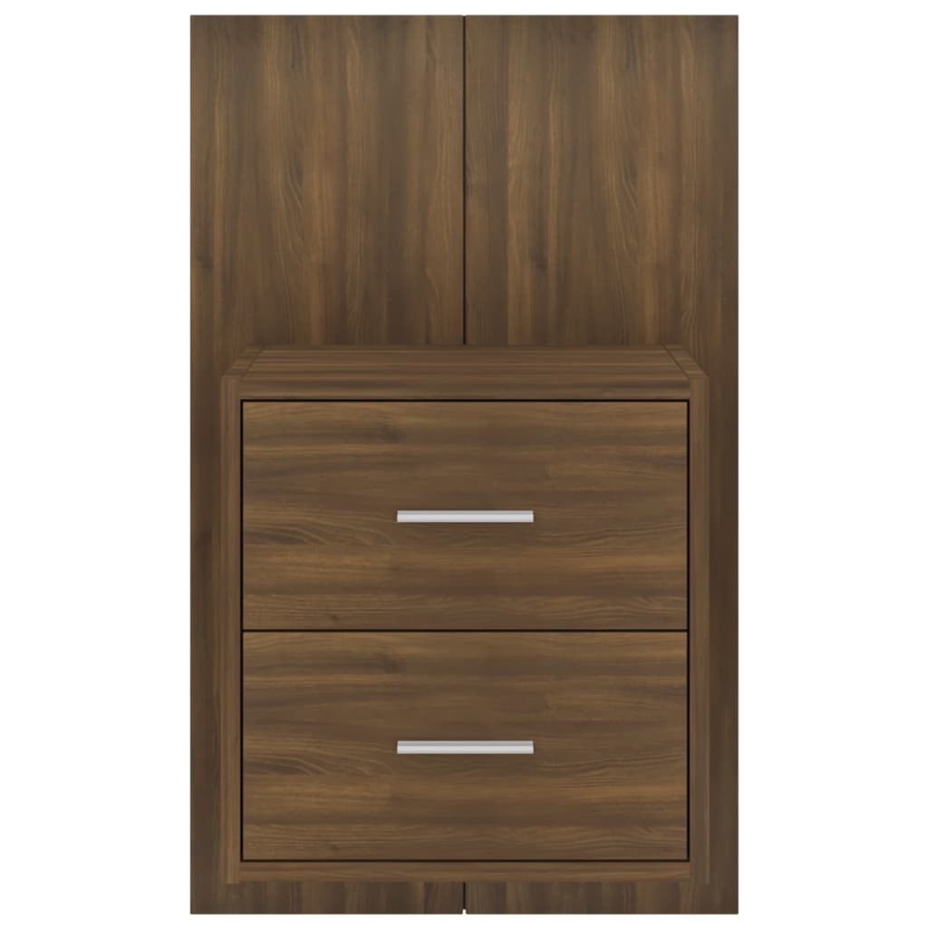 Nachtkastjes 2 st wandgemonteerd bruin eikenkleur is nu te koop bij PeponiXL, paradijselijk wonen!