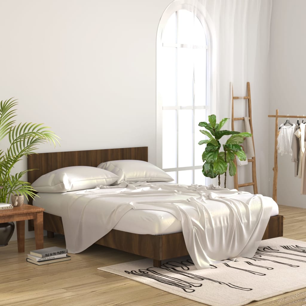 Hoofdbord 160x1,5x80 cm bewerkt hout bruin eikenkleur is nu te koop bij PeponiXL, paradijselijk wonen!