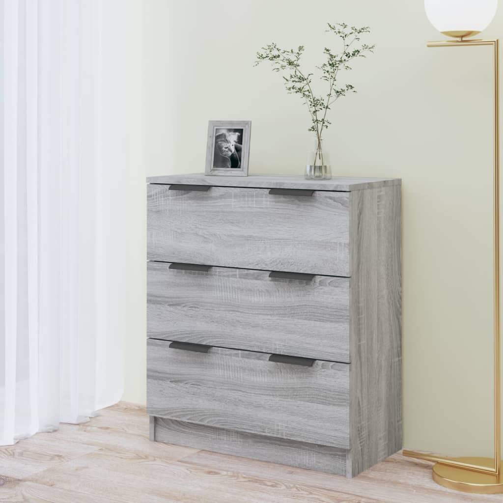 Dressoir 60x30x70 cm bewerkt hout grijs sonoma eiken is nu te koop bij PeponiXL, paradijselijk wonen!