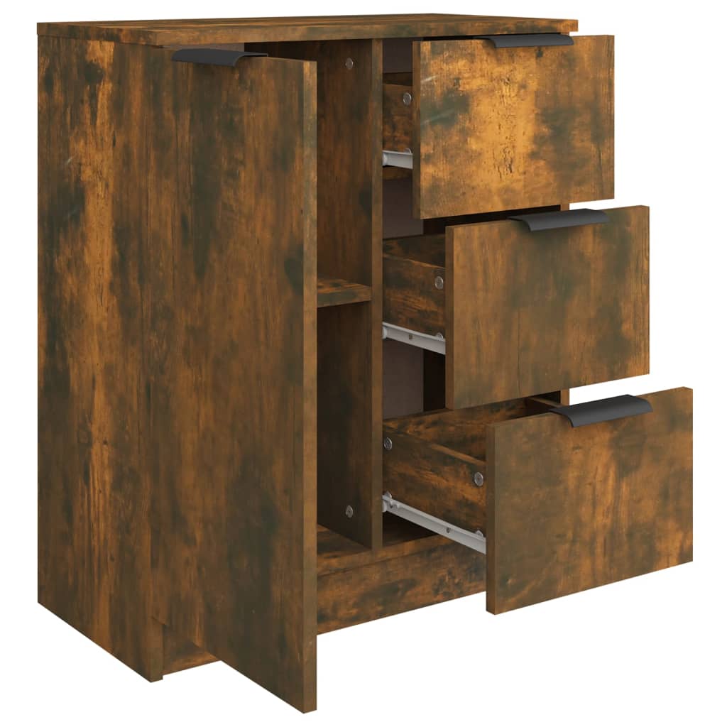 Dressoir 60x30x70 cm bewerkt hout gerookt eikenkleurig is nu te koop bij PeponiXL, paradijselijk wonen!