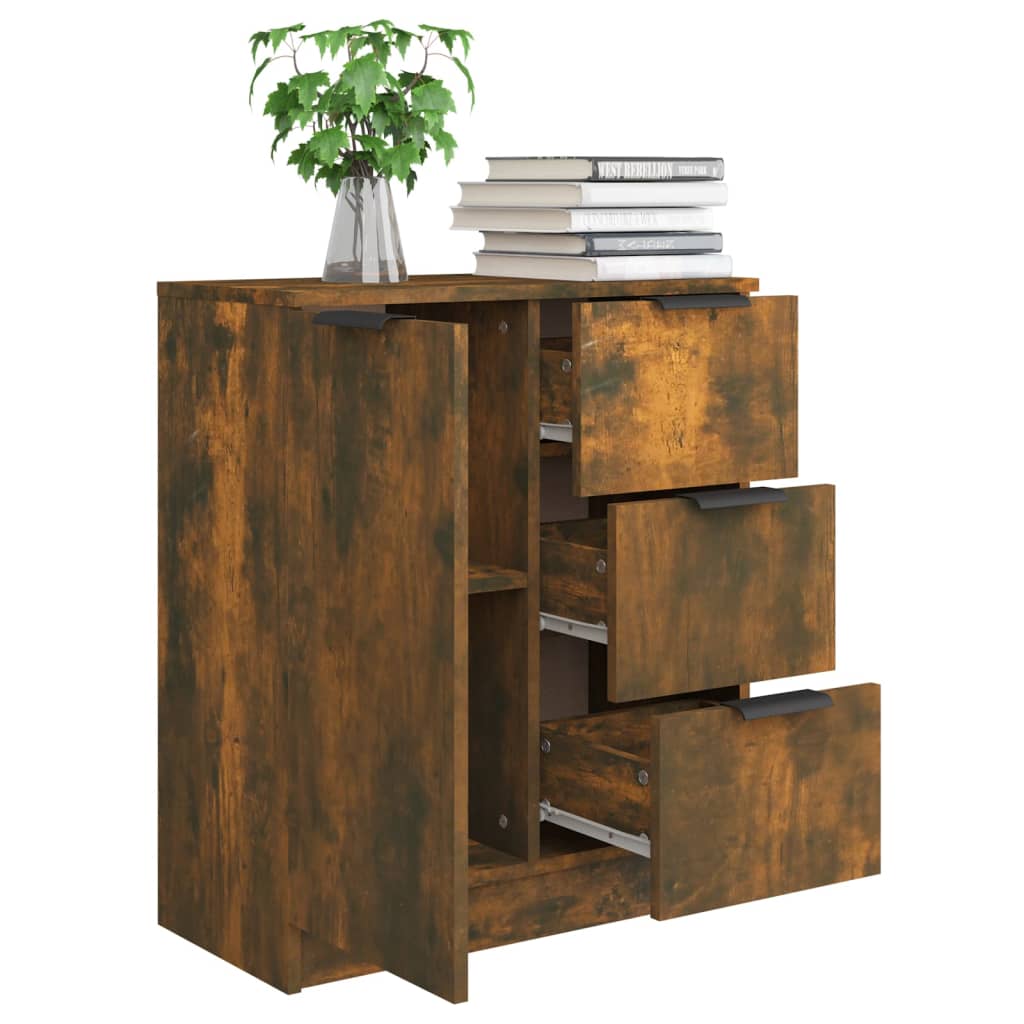 Dressoir 60x30x70 cm bewerkt hout gerookt eikenkleurig is nu te koop bij PeponiXL, paradijselijk wonen!