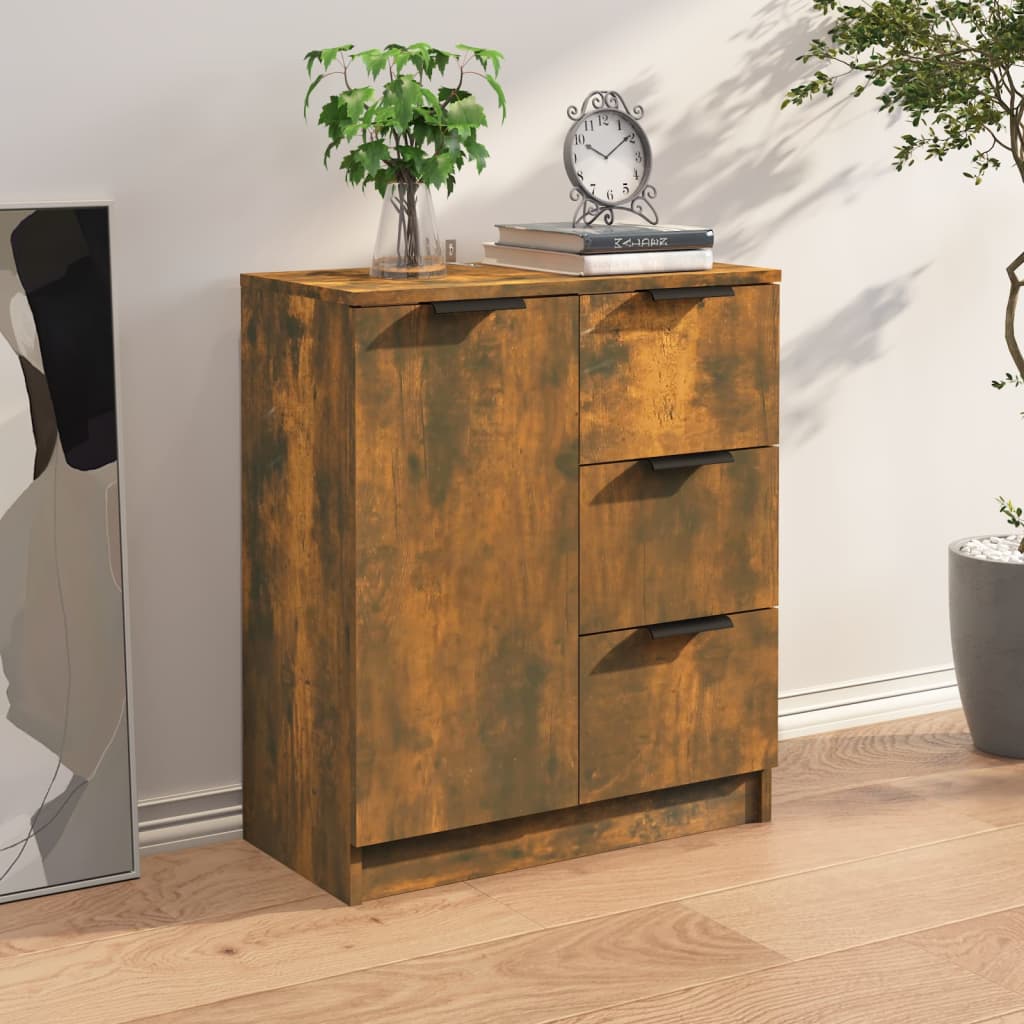 Dressoir 60x30x70 cm bewerkt hout gerookt eikenkleurig is nu te koop bij PeponiXL, paradijselijk wonen!