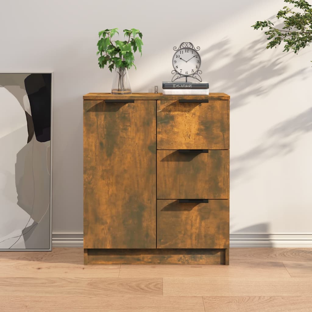Dressoir 60x30x70 cm bewerkt hout gerookt eikenkleurig is nu te koop bij PeponiXL, paradijselijk wonen!