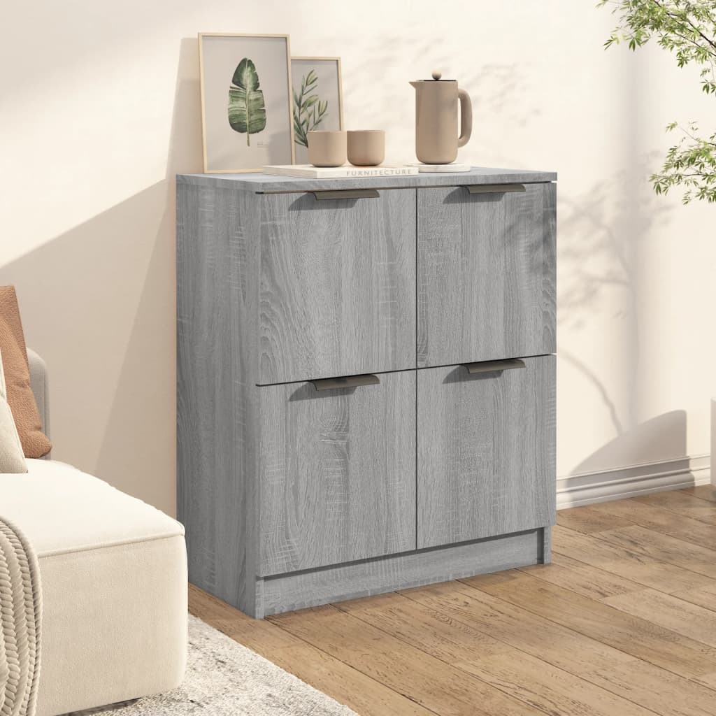 Dressoir 60x30x70 cm bewerkt hout grijs sonoma eiken is nu te koop bij PeponiXL, paradijselijk wonen!