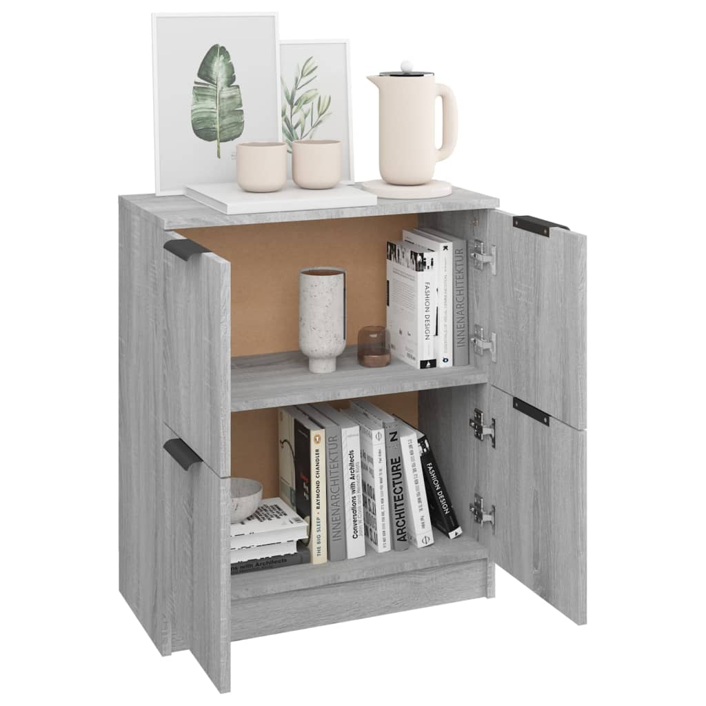 Dressoir 60x30x70 cm bewerkt hout grijs sonoma eiken is nu te koop bij PeponiXL, paradijselijk wonen!