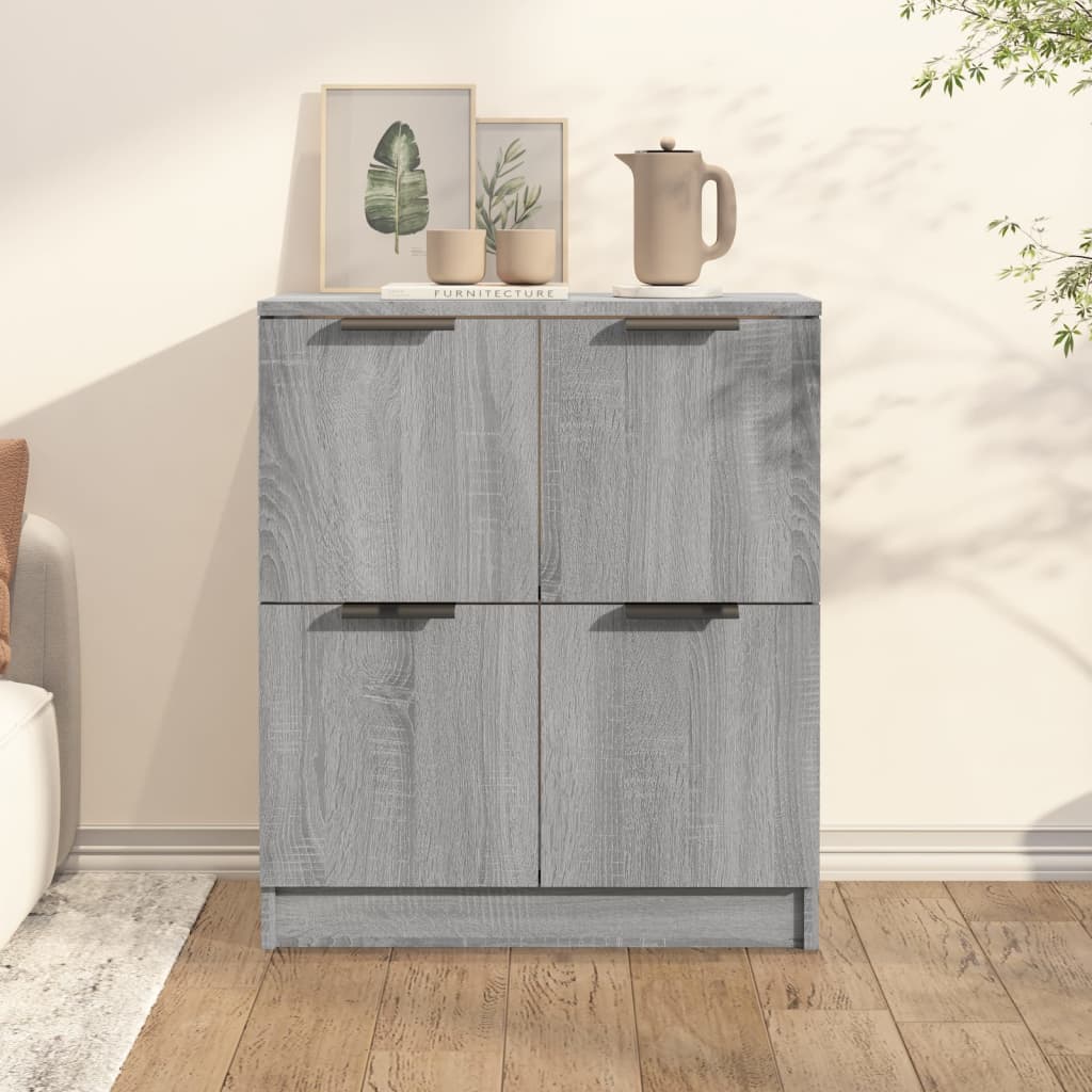 Dressoir 60x30x70 cm bewerkt hout grijs sonoma eiken is nu te koop bij PeponiXL, paradijselijk wonen!