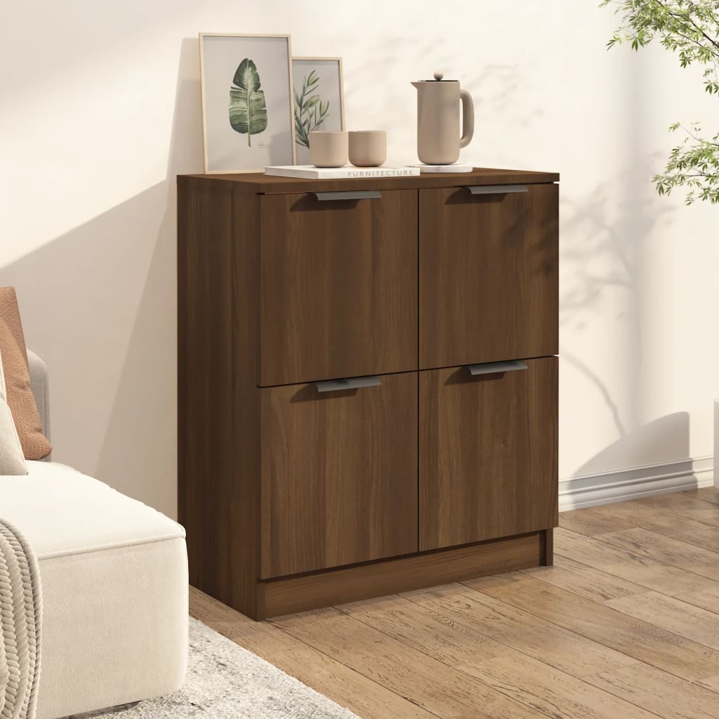 Dressoir 60x30x70 cm bewerkt hout bruin eikenkleur is nu te koop bij PeponiXL, paradijselijk wonen!