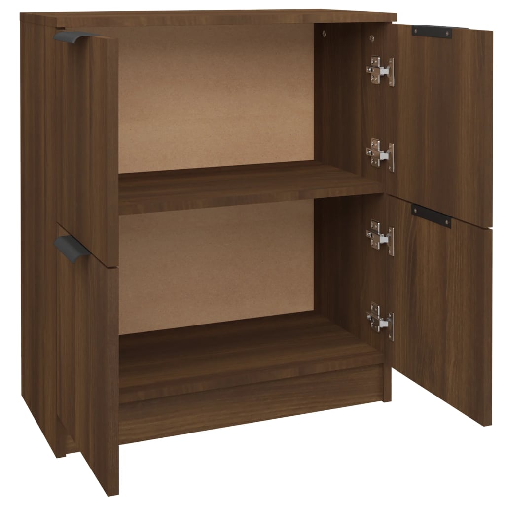 Dressoir 60x30x70 cm bewerkt hout bruin eikenkleur is nu te koop bij PeponiXL, paradijselijk wonen!