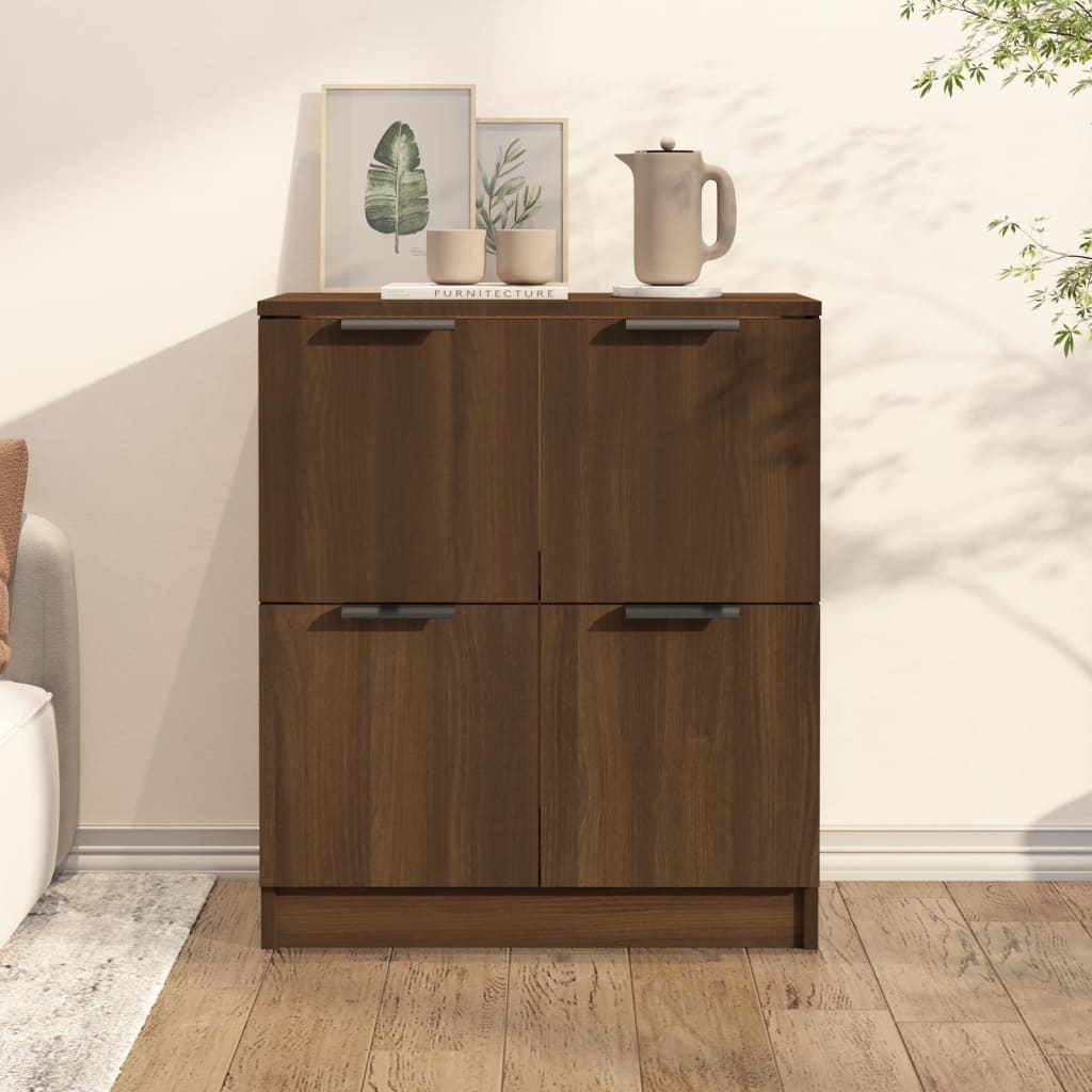 Dressoir 60x30x70 cm bewerkt hout bruin eikenkleur is nu te koop bij PeponiXL, paradijselijk wonen!