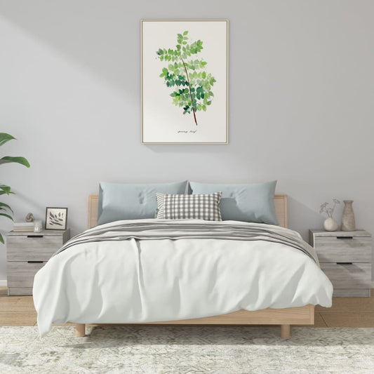 Nachtkastjes 2 st bewerkt hout grijs sonoma eikenkleurig is nu te koop bij PeponiXL, paradijselijk wonen!