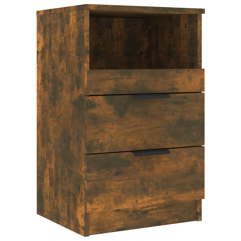 Nachtkastjes 2 st bewerkt hout gerookt eikenkleurig is nu te koop bij PeponiXL, paradijselijk wonen!