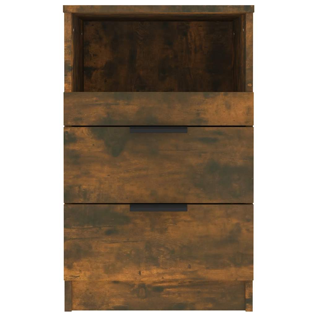Nachtkastjes 2 st bewerkt hout gerookt eikenkleurig is nu te koop bij PeponiXL, paradijselijk wonen!
